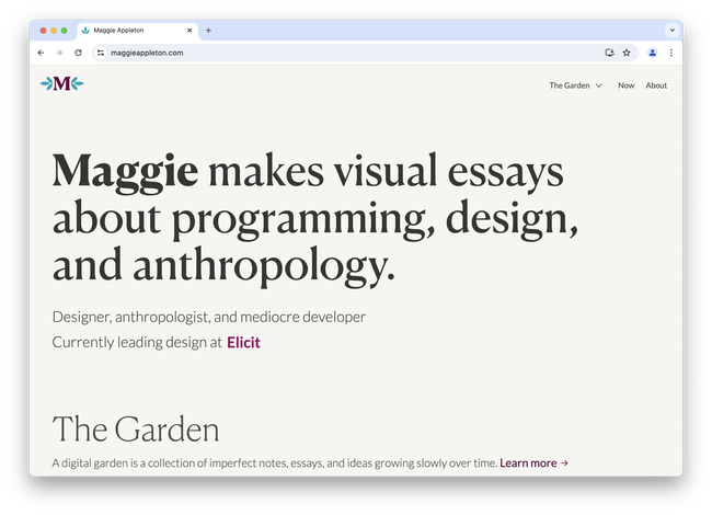 Maggie Appleton's website