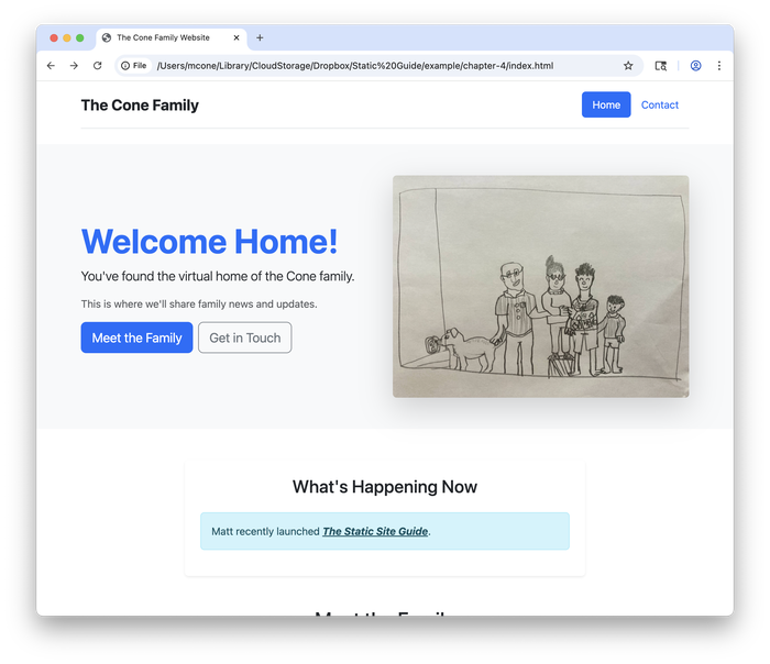 Our new index.html with Bootstrap