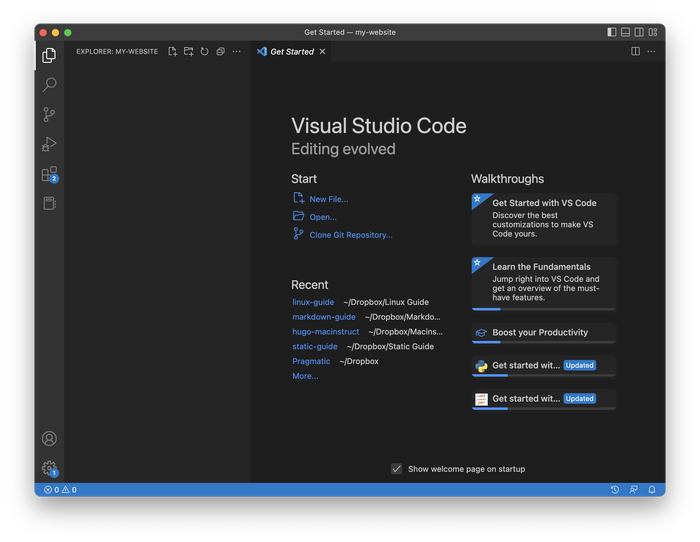 The VS Code sidebar