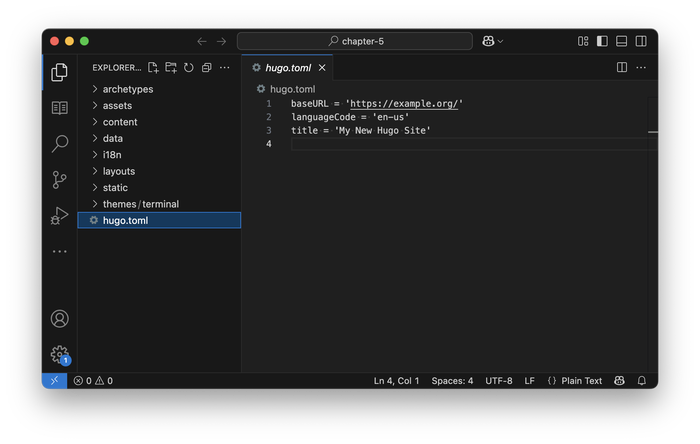 The heroic-tiramisu directory in VS Code