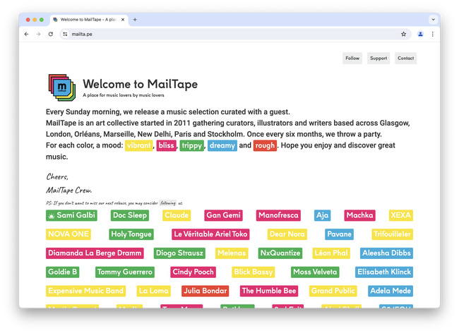 MailTape website
