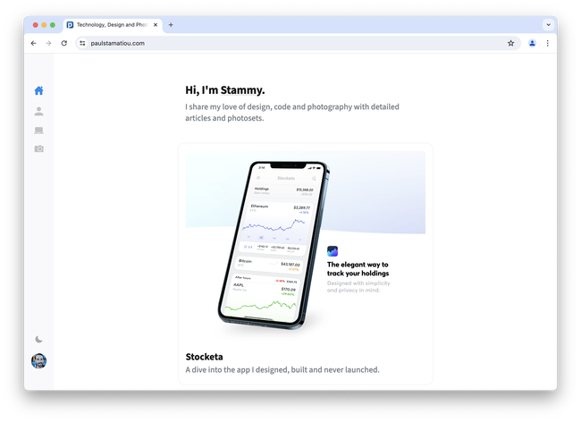 Paul Stamatiou's personal website